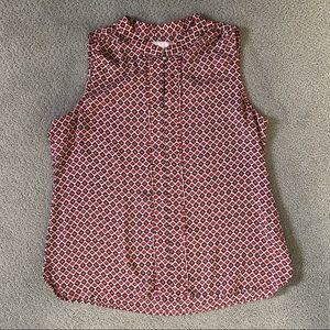 Banana Republic Patterned Sleeveless Blouse Size L